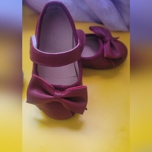 Toddler red ballerina flats